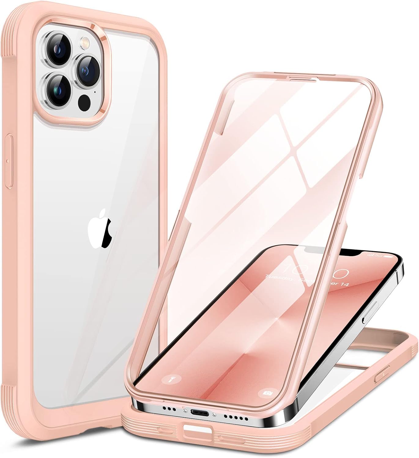 Miracase for iPhone 16 Case 6.1'', Full-Body Bumper Phone case with Built-in Full Glass Screen &Camera Control,No Gap,Compatible with MagSafe,Drop Proof 16 Cover,Black