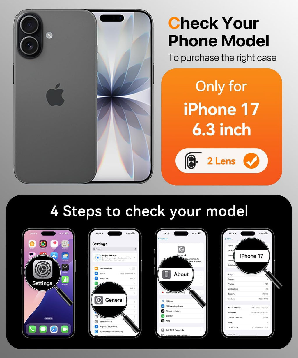 Magnetic for iPhone 15 Case with Built-in Sensitive Screen Protector, Full-Body Dual Front & Back Protective Phone Case [Compatible with MagSafe] Drop Proof 15 Cover 6.1 Inch, Black