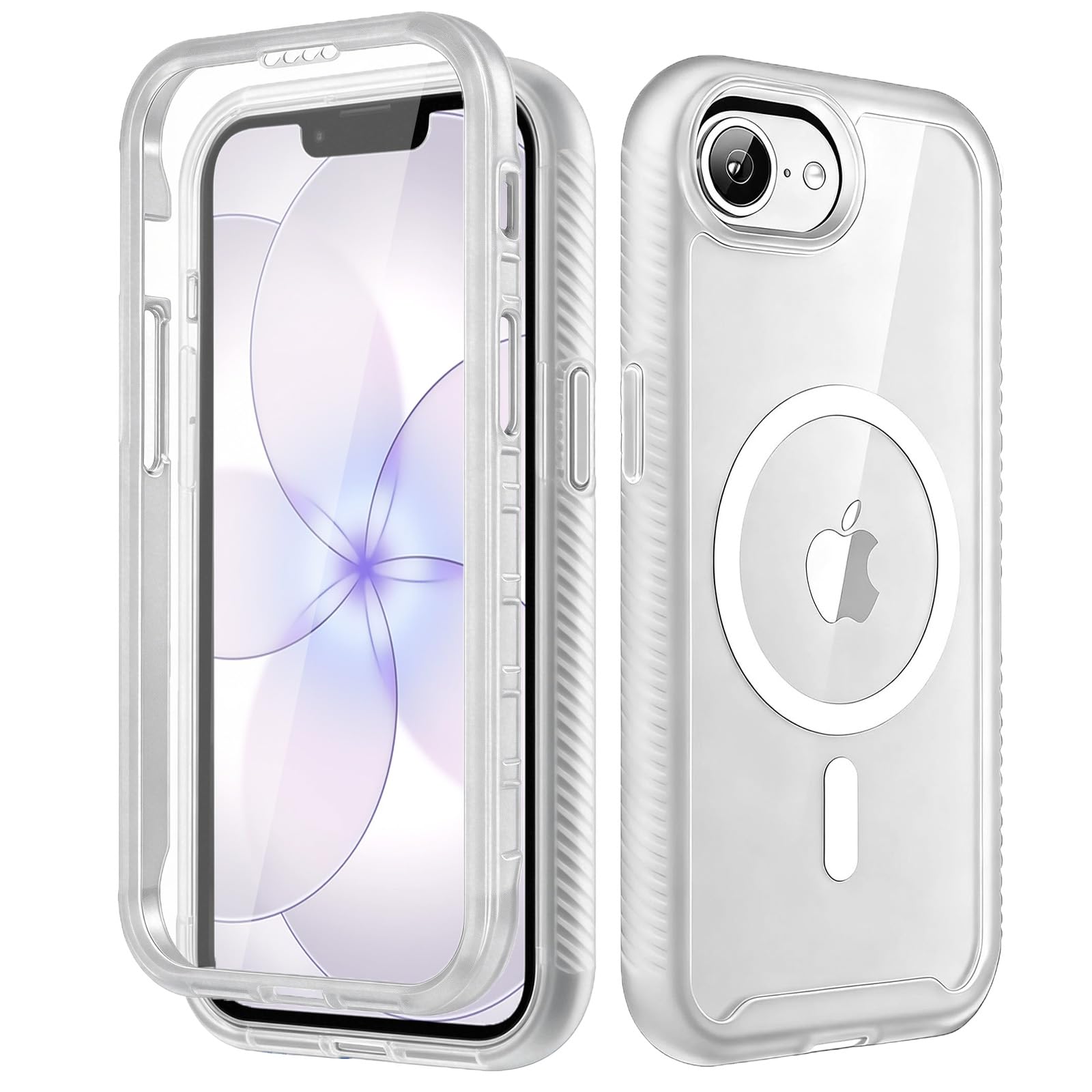 Magnetic for iPhone 15 Case with Built-in Sensitive Screen Protector, Full-Body Dual Front & Back Protective Phone Case [Compatible with MagSafe] Drop Proof 15 Cover 6.1 Inch, Black