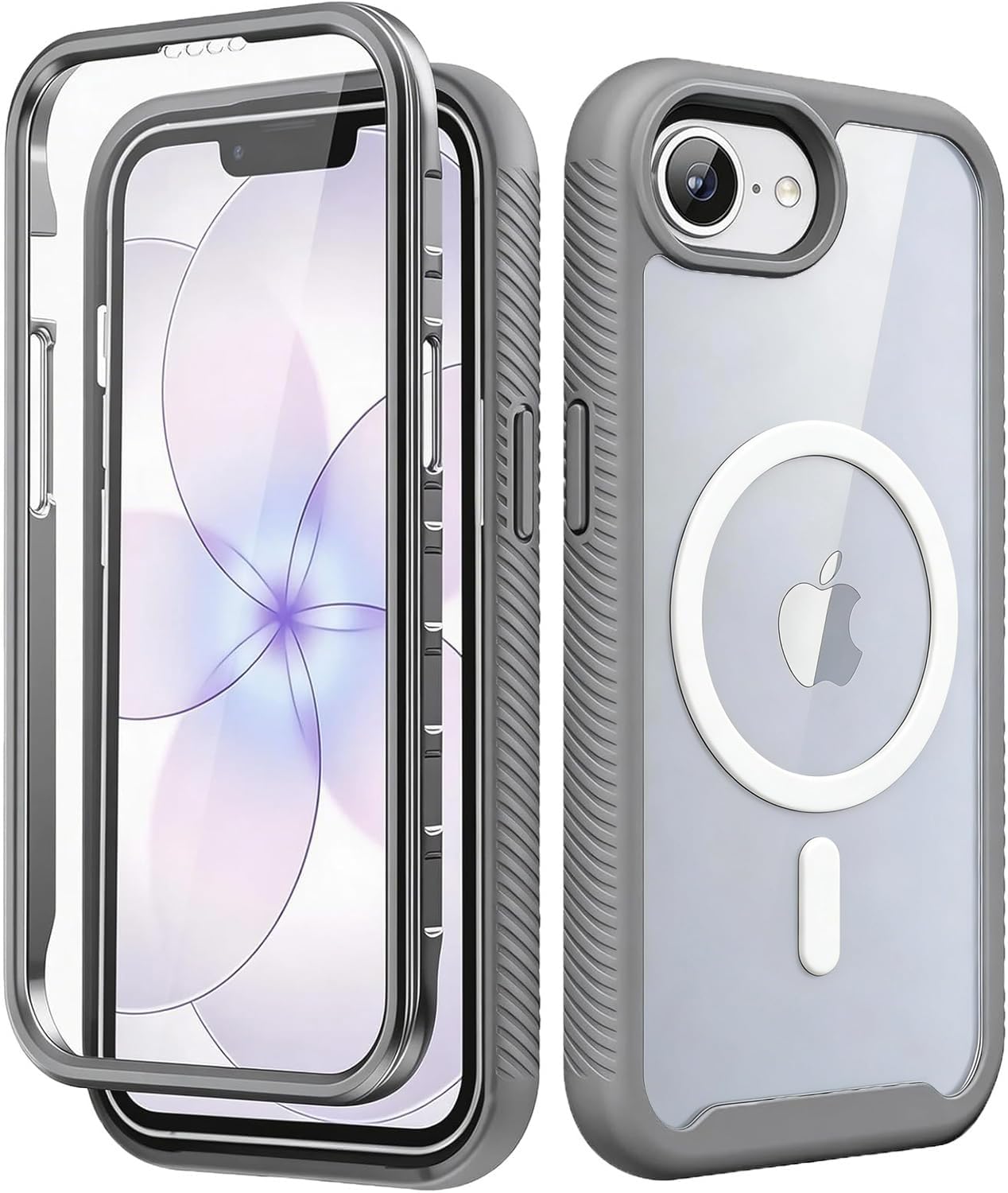 Magnetic for iPhone 15 Case with Built-in Sensitive Screen Protector, Full-Body Dual Front & Back Protective Phone Case [Compatible with MagSafe] Drop Proof 15 Cover 6.1 Inch, Black