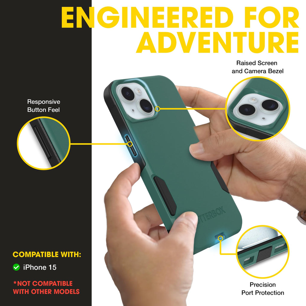 OtterBox iPhone 17e, 16e, 15, 14, & 13 Commuter Series Case - Black, Slim & Tough, Pocket-Friendly, with Port Protection