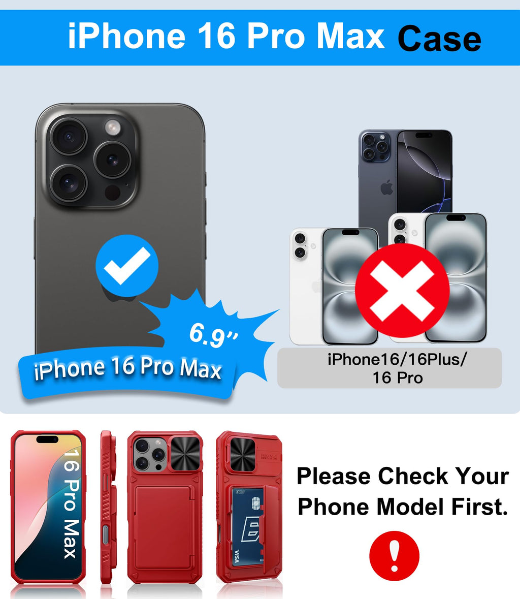 BXYJY for iPhone 15, iPhone 14, iPhone 13 Wallet Case with Card Holder(4-5 Cards), Slide Camera Cover, Military Drop & RFID Protection, Heavy Duty Women Men Phone Case for iPhone 15/14/13, Black