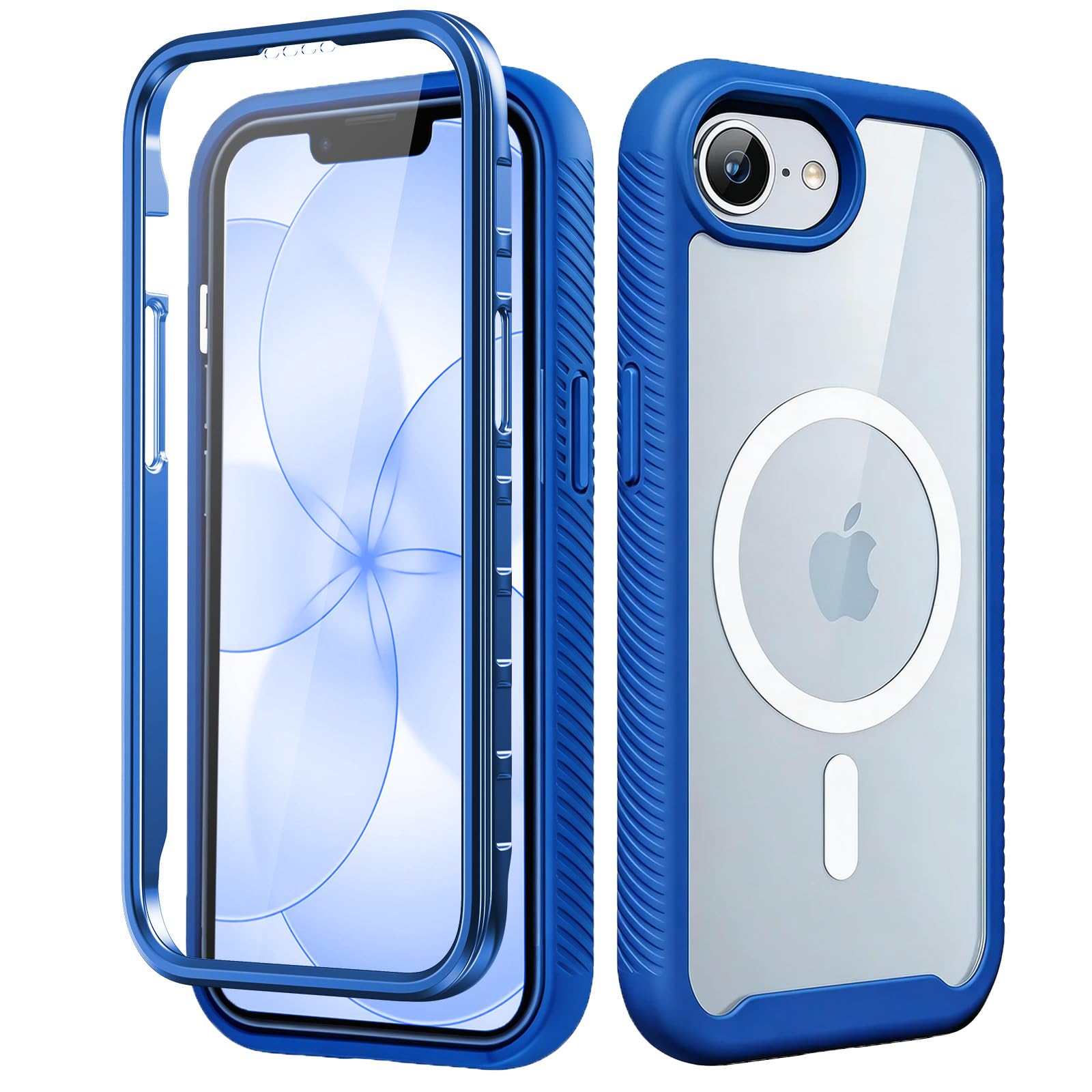 Magnetic for iPhone 15 Case with Built-in Sensitive Screen Protector, Full-Body Dual Front & Back Protective Phone Case [Compatible with MagSafe] Drop Proof 15 Cover 6.1 Inch, Black