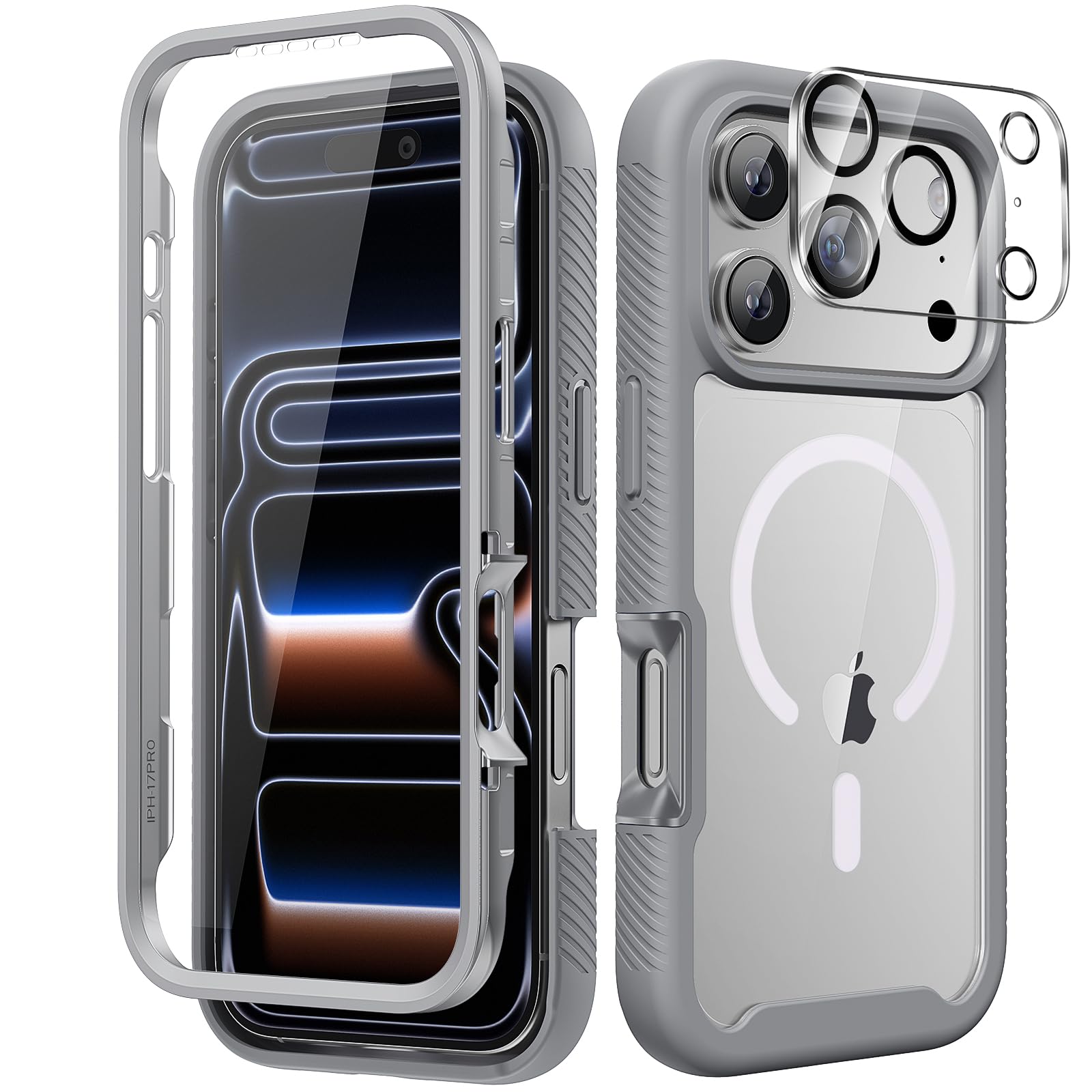 Magnetic for iPhone 15 Case with Built-in Sensitive Screen Protector, Full-Body Dual Front & Back Protective Phone Case [Compatible with MagSafe] Drop Proof 15 Cover 6.1 Inch, Black