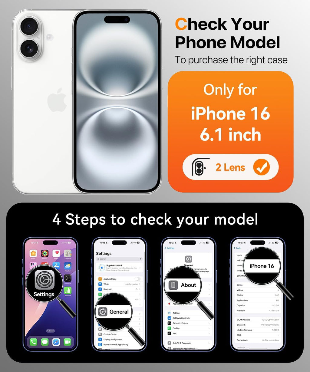 Magnetic for iPhone 15 Case with Built-in Sensitive Screen Protector, Full-Body Dual Front & Back Protective Phone Case [Compatible with MagSafe] Drop Proof 15 Cover 6.1 Inch, Black