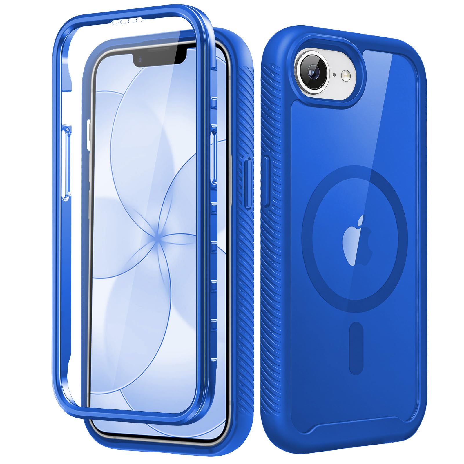 Magnetic for iPhone 15 Case with Built-in Sensitive Screen Protector, Full-Body Dual Front & Back Protective Phone Case [Compatible with MagSafe] Drop Proof 15 Cover 6.1 Inch, Black