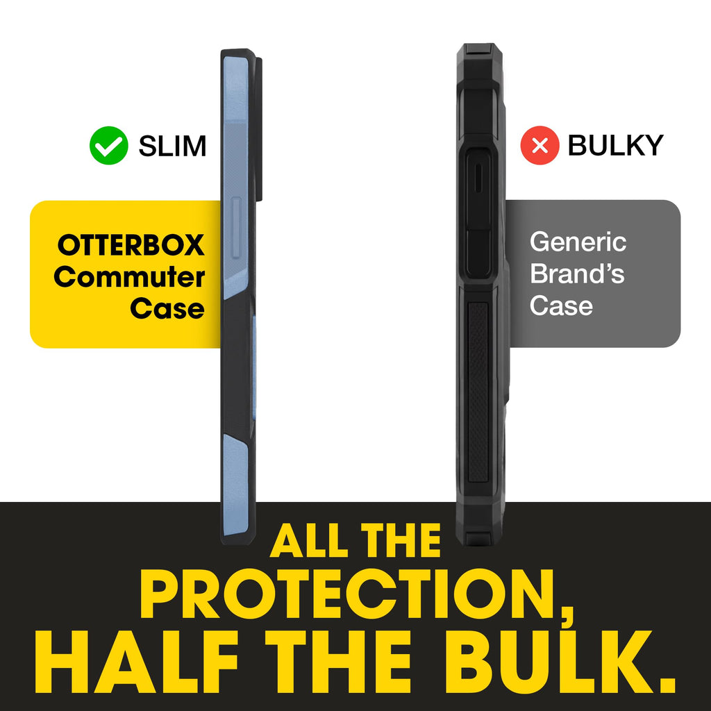OtterBox iPhone 17e, 16e, 15, 14, & 13 Commuter Series Case - Black, Slim & Tough, Pocket-Friendly, with Port Protection