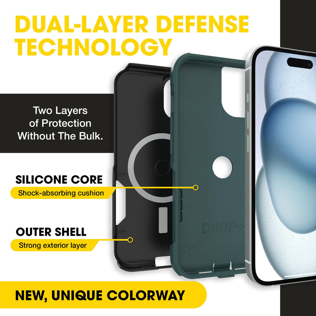 OtterBox iPhone 17e, 16e, 15, 14, & 13 Commuter Series Case - Black, Slim & Tough, Pocket-Friendly, with Port Protection
