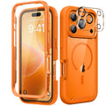 Magnetic for iPhone 15 Case with Built-in Sensitive Screen Protector, Full-Body Dual Front & Back Protective Phone Case [Compatible with MagSafe] Drop Proof 15 Cover 6.1 Inch, Black
