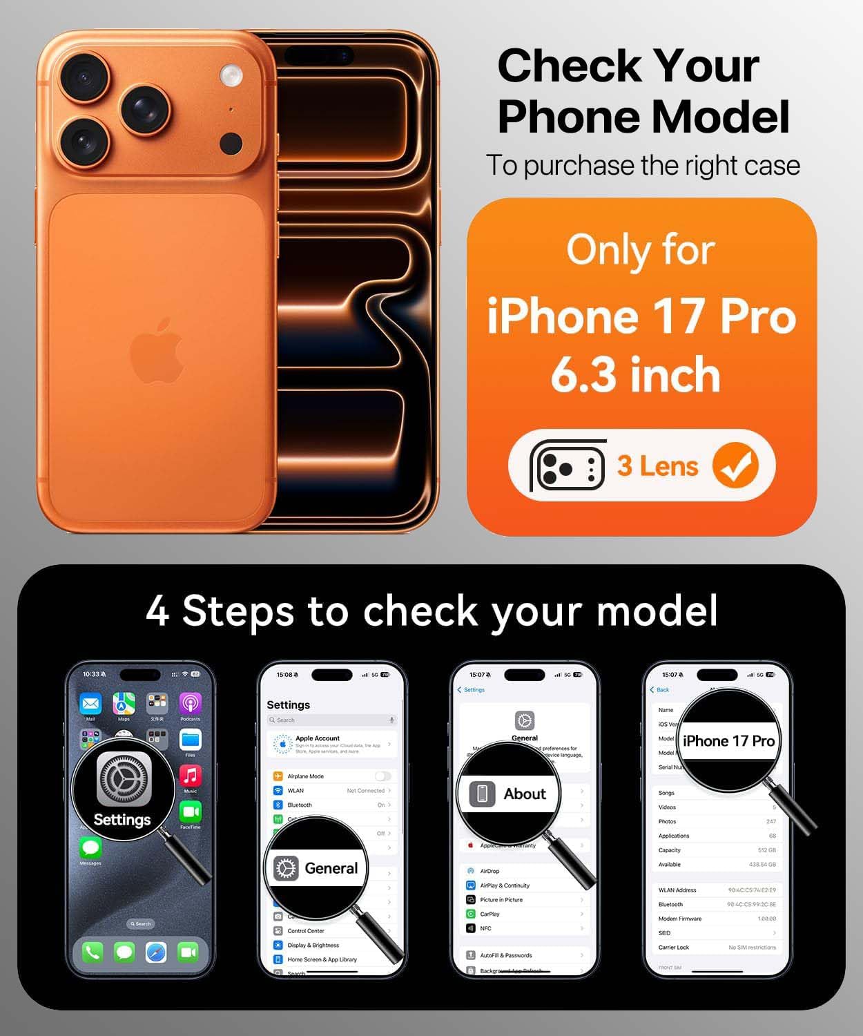 Magnetic for iPhone 15 Case with Built-in Sensitive Screen Protector, Full-Body Dual Front & Back Protective Phone Case [Compatible with MagSafe] Drop Proof 15 Cover 6.1 Inch, Black