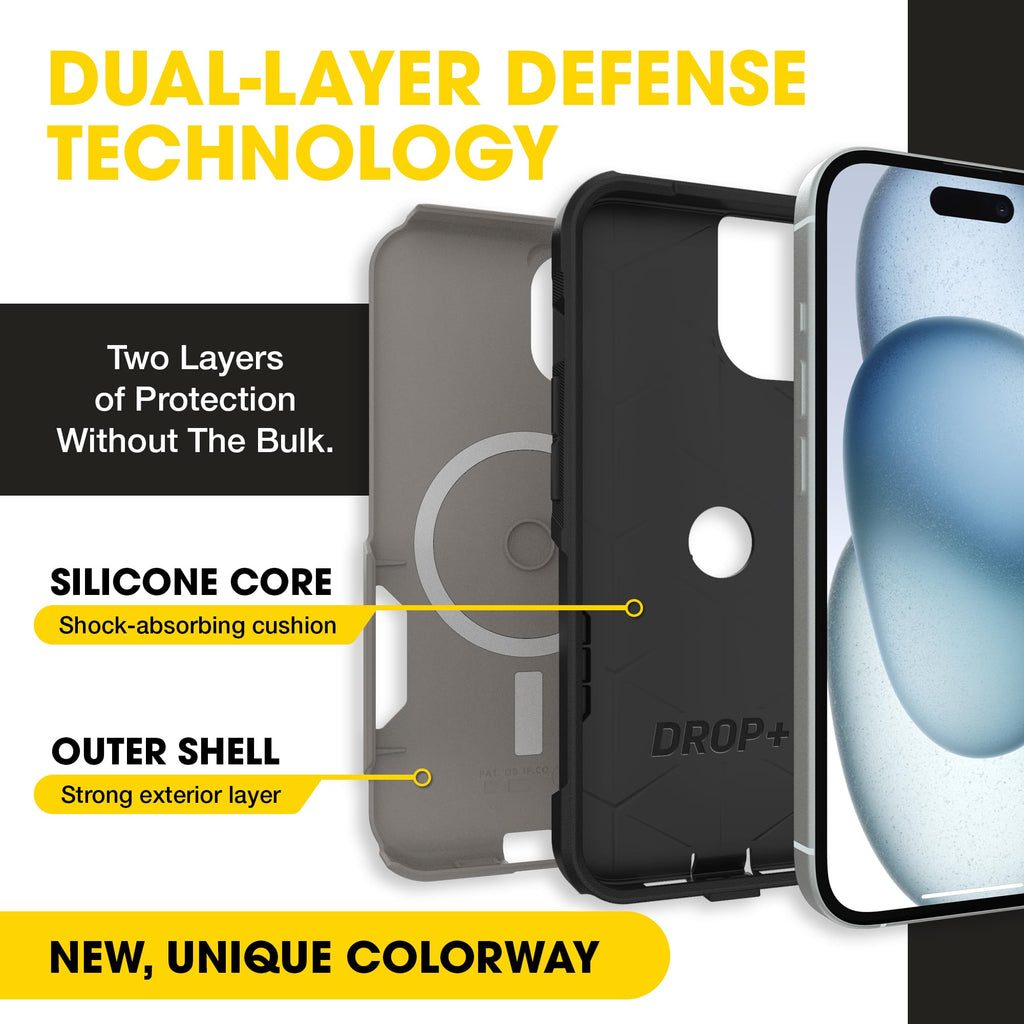 OtterBox iPhone 17e, 16e, 15, 14, & 13 Commuter Series Case - Black, Slim & Tough, Pocket-Friendly, with Port Protection