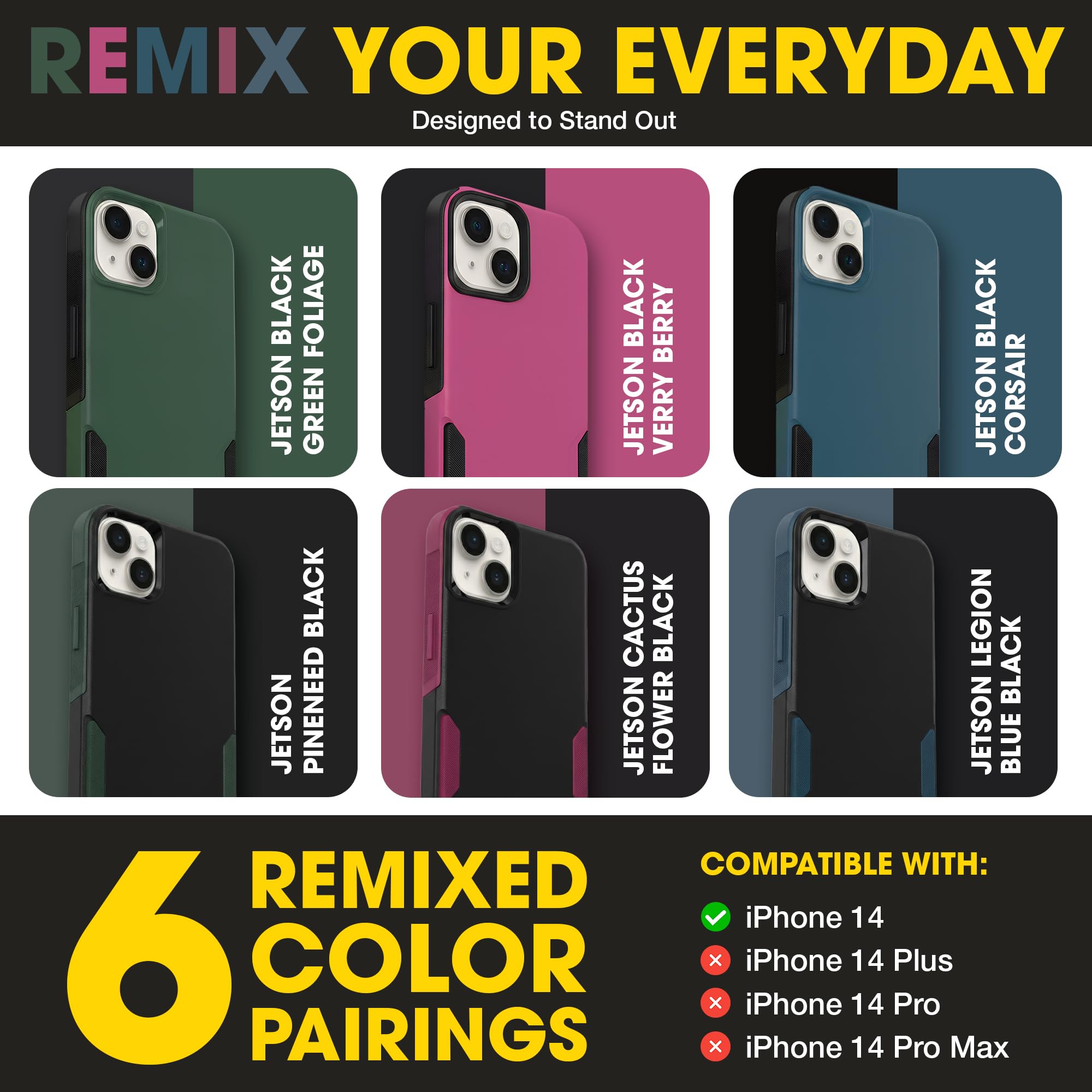 OtterBox iPhone 17e, 16e, 15, 14, & 13 Commuter Series Case - Black, Slim & Tough, Pocket-Friendly, with Port Protection