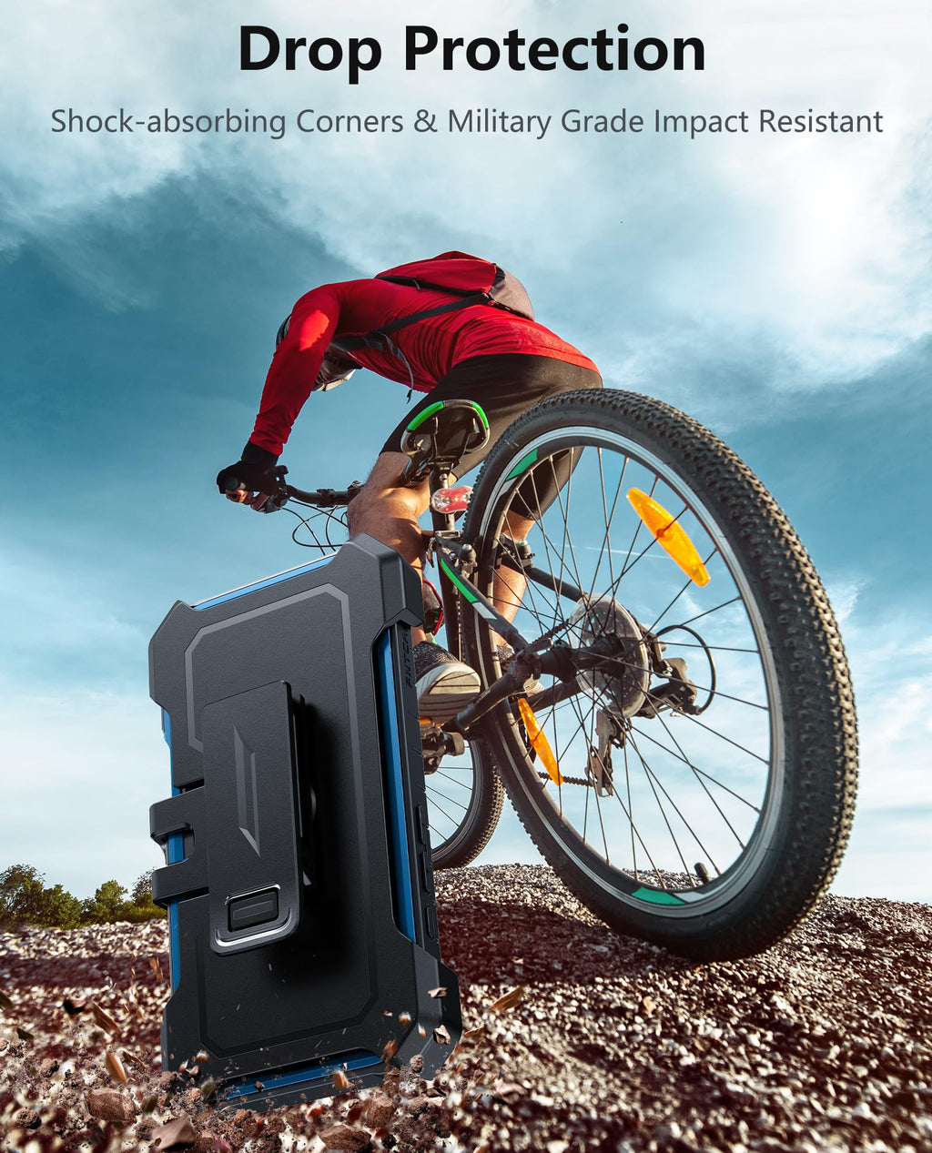 FNTCASE for iPhone 17e Phone Case: for iPhone 16e Case Military Grade Rugged Case with Kickstand & Holster | Shockproof TPU Protection Bumper Matte Textured Design | Heavy Duty Protector Black