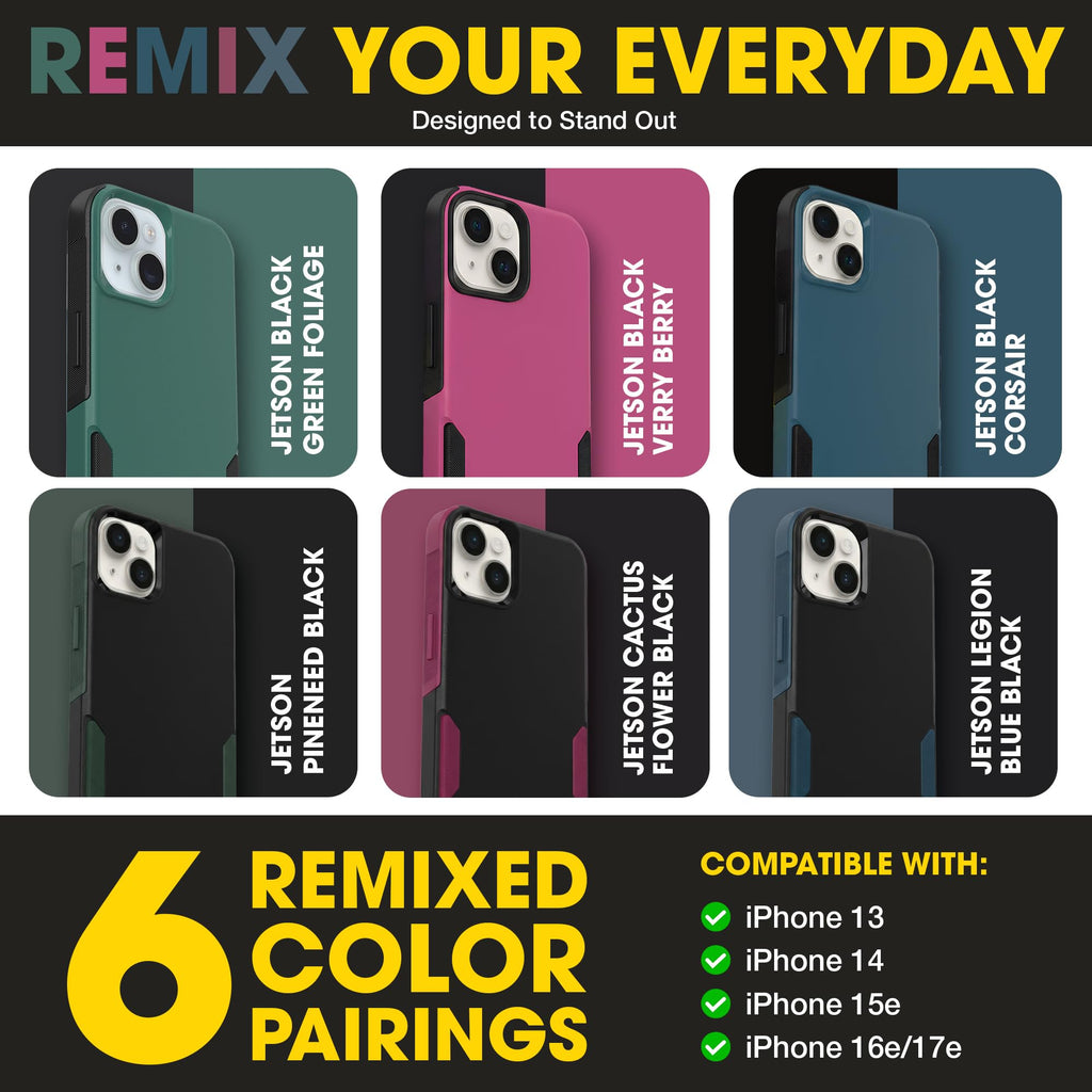 OtterBox iPhone 17e, 16e, 15, 14, & 13 Commuter Series Case - Black, Slim & Tough, Pocket-Friendly, with Port Protection