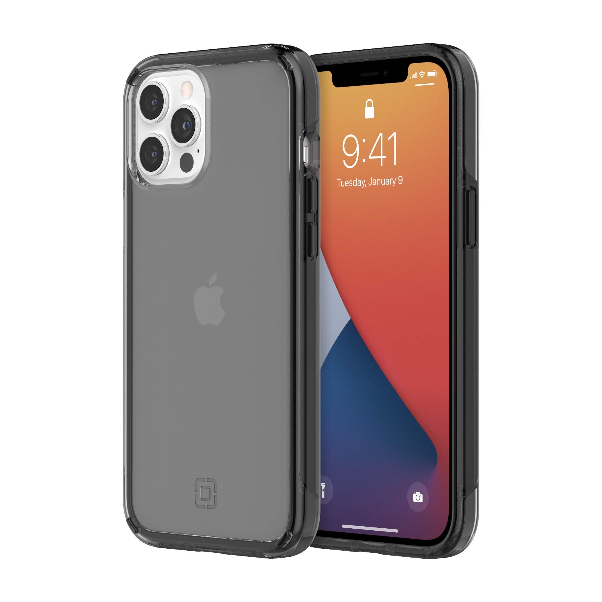 Incipio Slim Case Compatible with iPhone 12 Pro Max (6.7 Inches) [4.25 m Dropproof I Qi Compatible Cover I Extremely Robust Mobile Phone Case I Shock-Absorbing Case] Transparent/Black
